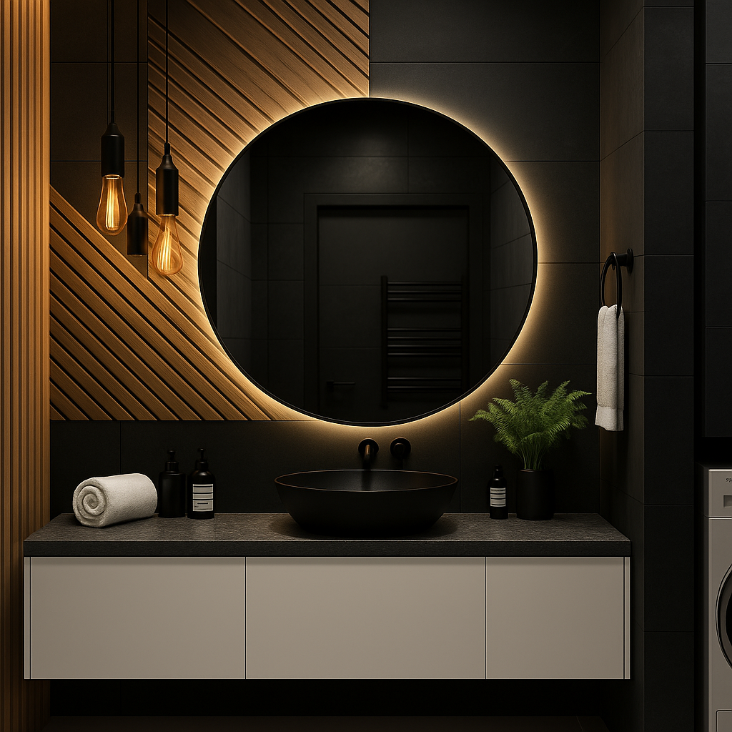 Waschtisch Dark Modern – Zeitgenössisches Baddesign